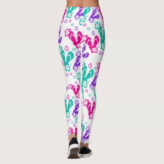 Leggings Fleur d'été Flip Flops (Dos)