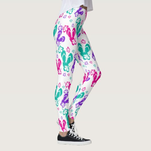 Leggings Fleur d'été Flip Flops (Droite)