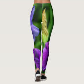 Leggings Fleur d'iris violet et jaune vif (Dos)