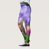 Leggings Fleur d'iris violet et jaune vif (Gauche)