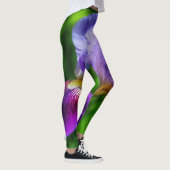 Leggings Fleur d'iris violet et jaune vif (Droite)