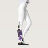 Leggings Fleur d'orchidées violettes. (Droite)