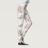 Leggings Fleur Élégante de Papillon (8) (Droite)