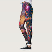 Leggings fleur et art 3d (Gauche)