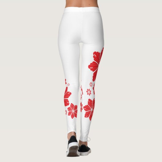 Leggings Fleur étoile rouge (Dos)