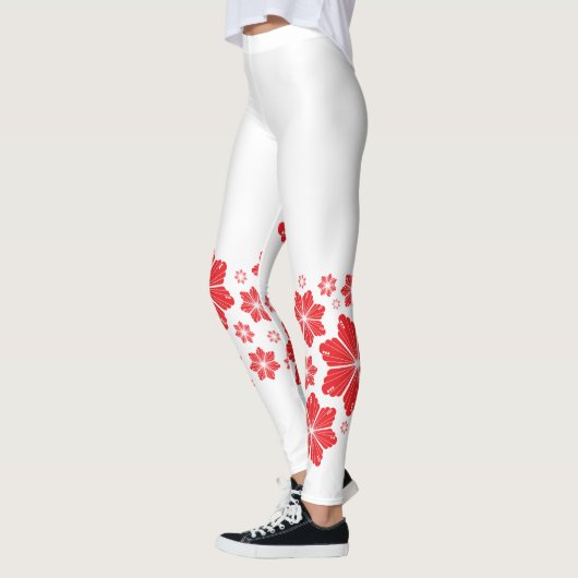 Leggings Fleur étoile rouge (Gauche)