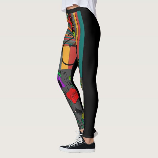 Leggings Fleur fille (Gauche)