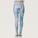 Leggings Fleur florale abstraite de pivoine de *~*<br><div class="desc">* Ces guêtres magnifiques ont une conception à la mode moderne girly très douce de pivoine de fleur élégante florale très féminine bleu-clair et rose de résumé. Ces guêtres chics peuvent être utilisées en tant que s'habillent des guêtres de nuit ou utilisé pour votre journal établissez et distribuez le pantalon....</div>