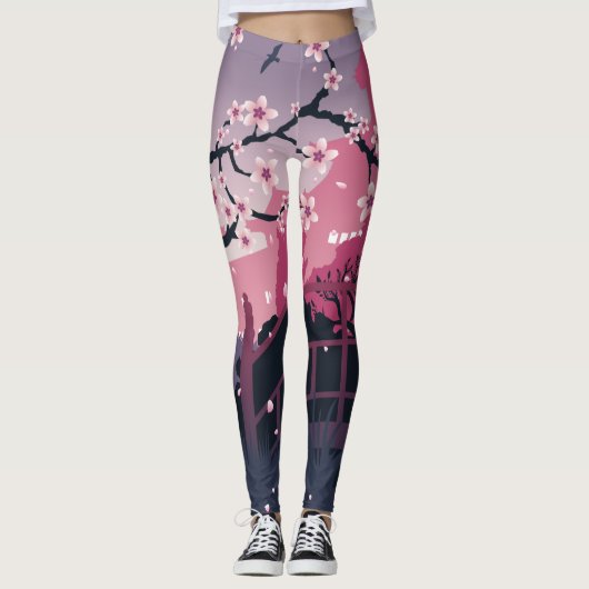 Leggings Fleur foncée (Devant)