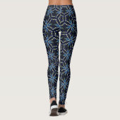 Leggings Fleur foncée bleue pratique  (Dos)