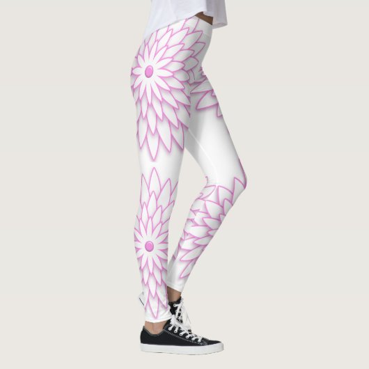 Leggings Fleur géométrique abstraite (Droite)