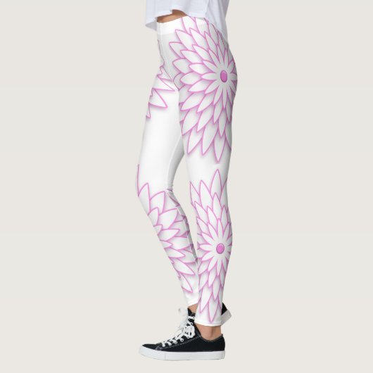 Leggings Fleur géométrique abstraite (Gauche)