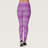 Leggings Fleur géométrique violette radiante (Dos)