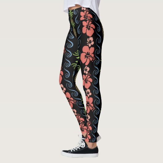 Leggings Fleur Hibiscus À L'Ananas (Gauche)