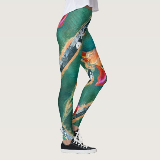 Leggings Fleur Iris colorée (Droite)