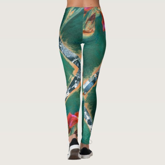 Leggings Fleur Iris colorée (Dos)
