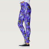 Leggings Fleur Iris Violet / Esthétique / Carrelé / (Gauche)