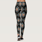 Leggings Fleur Mandala Lotus aux cristaux étincelants (Dos)