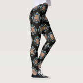 Leggings Fleur Mandala Lotus aux cristaux étincelants (Droite)