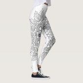 Leggings Fleur Mandala noir et blanc (Droite)