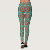 Leggings Fleur mandalaic hypnotique (Dos)