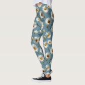 Leggings Fleur marguerite en bleu incomparable (Gauche)