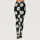 Leggings Fleur marguerite Motif mignonne Fille tendance Bla (Dos)
