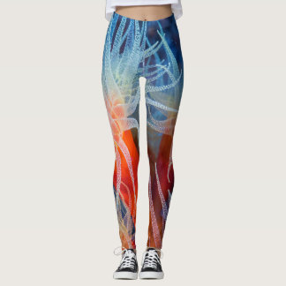 Leggings Fleur marine