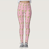 Leggings Fleur mignonne Enfants rose Briquet Rose fille drô (Devant)