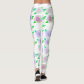 Leggings Fleur mignonne violette (Dos)