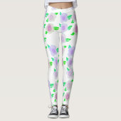Leggings Fleur mignonne violette (Devant)