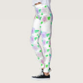 Leggings Fleur mignonne violette (Gauche)