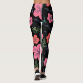 Leggings Fleur motif coloré belle (Dos)