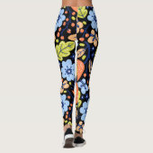 Leggings Fleur motif coloré brillant (Dos)