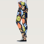 Leggings Fleur motif coloré brillant (Gauche)