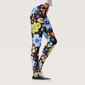 Leggings Fleur motif coloré brillant (Droite)