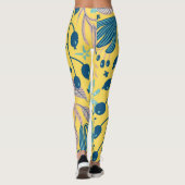 Leggings Fleur motif coloré brillant beauté (Dos)