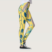 Leggings Fleur motif coloré brillant beauté (Droite)