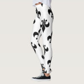 Leggings fleur noire (Gauche)
