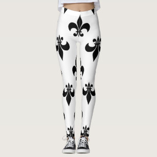 Leggings fleur noire