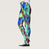 Leggings Fleur numérique bleue intense contrastant avec le (Gauche)