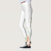 Leggings Fleur orange aux tiges vertes (Gauche)