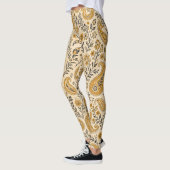 Leggings Fleur orange brûlée Paisley  (Gauche)