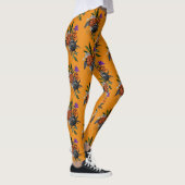 Leggings Fleur Orange & Violet (Droite)