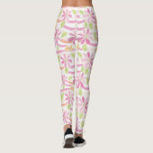 Leggings Fleur pastel rétro (2) (Dos)
