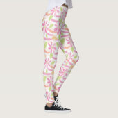 Leggings Fleur pastel rétro (2) (Droite)