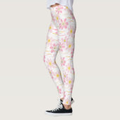 Leggings Fleur pastel rétro (4) (Gauche)