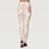 Leggings Fleur pastel rétro (6) (Dos)