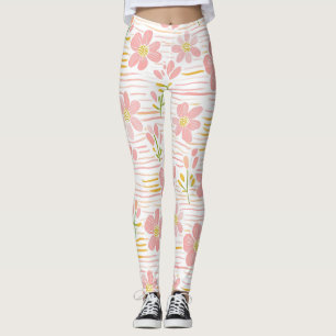 Leggings Fleur pastel rétro (6)