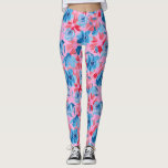 Leggings Fleur peinte à la main vive Design bleu rouge<br><div class="desc">Faites une déclaration avec ces Gras Floral Red & Blue Leggings, avec des fleurs rouges et bleues peintes à la main avec des coeurs roses et des points ludiques sur un arrière - plan blanc croustillant. Conçues pour le confort et le style, ces leggings sont parfaits pour des séances d'entraînement,...</div>